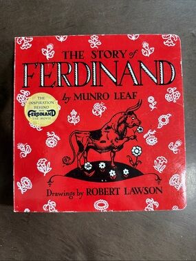The Story of Ferdinand Board Book - Red Floral Back